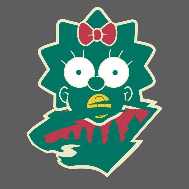 Minnesota Wild Simpsons iron on heat transfer